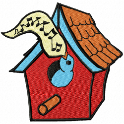 Bird Houses Embroidery Design 10 Bird Houses Embroidery Design 10